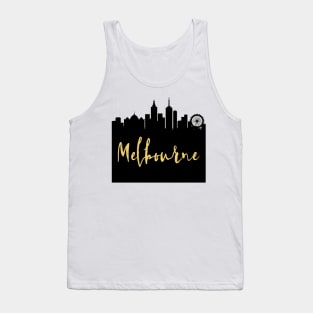 MELBOURNE AUSTRALIA DESIGNER SILHOUETTE SKYLINE ART Tank Top